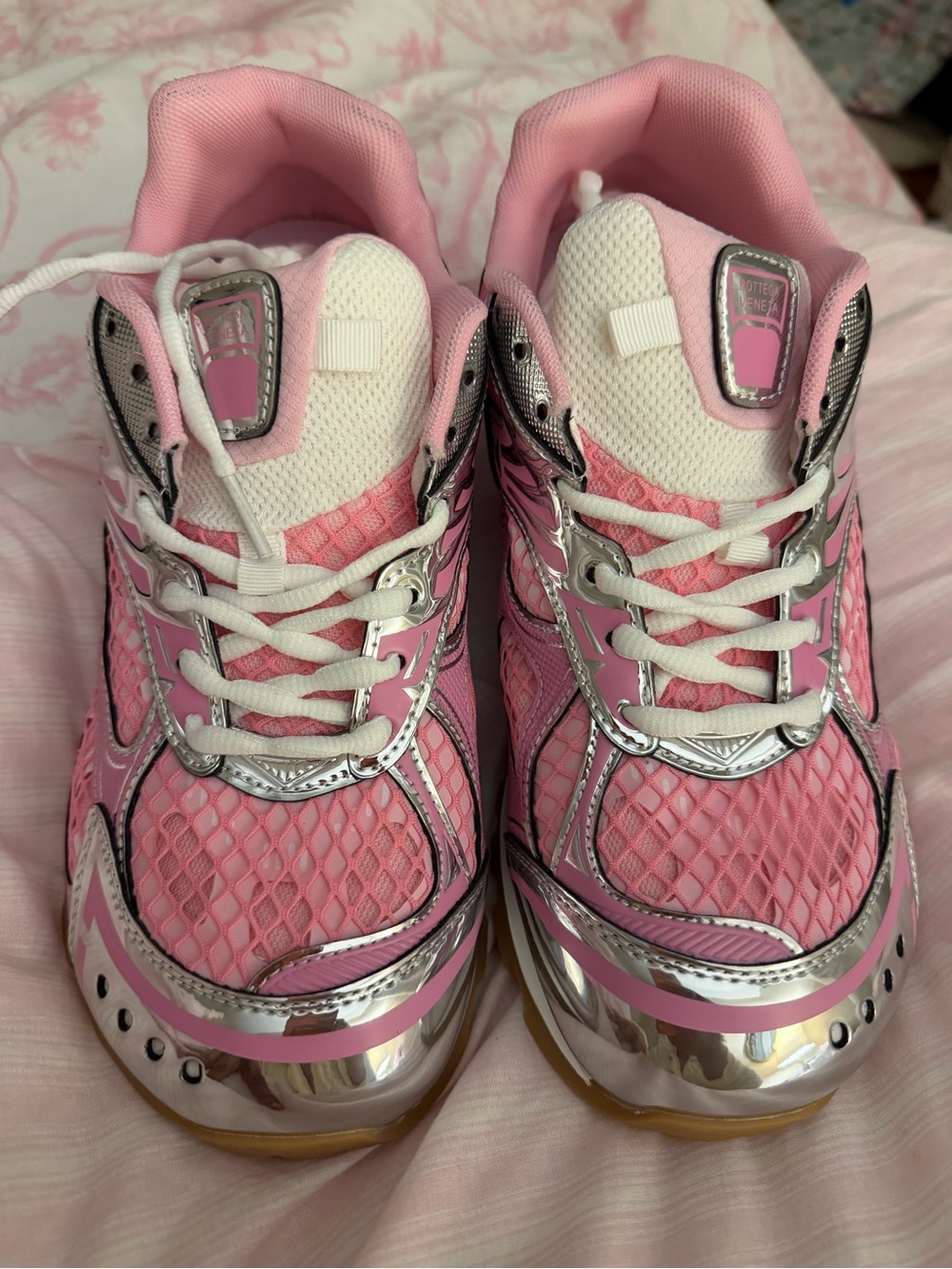 Pink Mesh Runner Sneakers